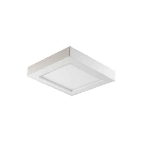 LETI LED 12W, oprawa typu downlight, natynkowa, kwadratowa, 800lm, 3000K, biała, wbudowany zasilacz LED