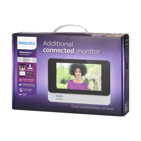 Philips WelcomeEye AddConnect, monitor, LCD 7", WI-FI + APP na telefon, sterowanie bramą, interkom, do rozbudowy zestawów z seri