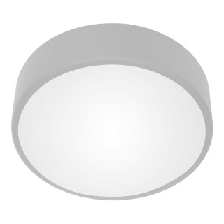 OVO plafon LED, 24W, 4000K, 2750lm, szara stal, klosz szklany matowy, IP20, ? 300