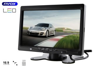 Nvox hm 716 hd monitor zagłówkowy lub wolnostojący lcd 7cali cali hd av z ramką 12v