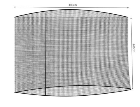 Moskitiera do parasola ogrodowego 3m - czarna