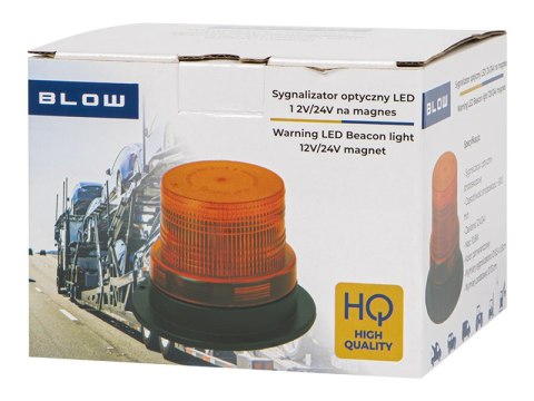 26-433# Sygnalizator optyczny led 12v-24v magnes kogut pomarańczowy