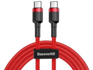 BASEUS Kabel USB-C - USB-C 2,0m Cafule PD 2.0 QC 3.0 60W (CATKLF-H09) Red