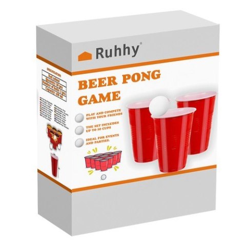 Gra Beer Pong- 50 kubeczków Ruhhy 21232