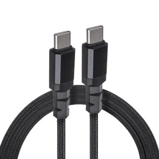 Kabel 2 x USB-C 100W Maclean, wspierający PD, przesył danych do 10Gbps, 5A, czarny, dł. 1m, MCE491