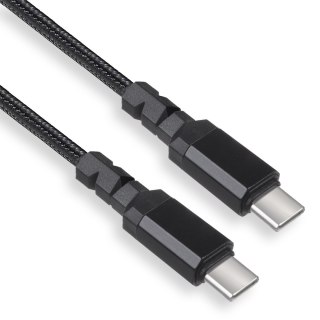 Kabel 2 x USB-C 100W Maclean, wspierający PD, przesył danych do 10Gbps, 5A, czarny, dł. 1m, MCE491