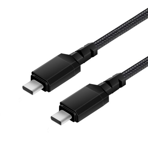 Kabel 2 x USB-C 100W Maclean, wspierający PD, przesył danych do 10Gbps, 5A, czarny, dł. 2m, MCE492