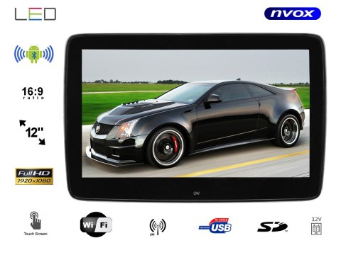 Monitor samochodowy zagłówkowy dedykowany do mercedes benz 12cali led full hd z systemem android oraz usb sd fm bt wifi 12v