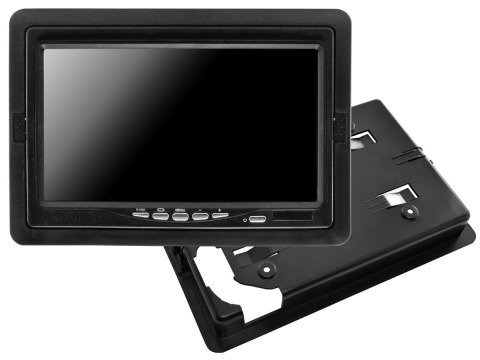 Nvox ahm607 dual monitor samochodowy wolnostojący lcd 7cali cali ahd/hd 4pin z ramką 12/24v