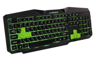 EGK201GUA Esperanza klawiatura przewod. gaming led usb tirions zielona ua