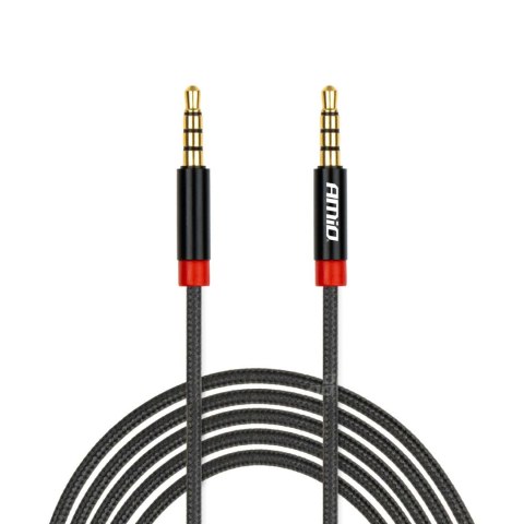 Kabel aux mini jack 3,5mm oplot 200cm amio-03270