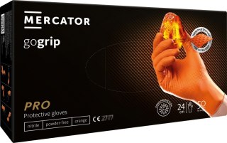 Rękawice nitrylowe pomarańczowe mercator gogrip orange 50 sztuk rozmiar m