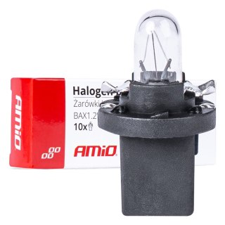 Żarówki halogenowe b8.5d 12v bax1.2w 10szt. amio-03371