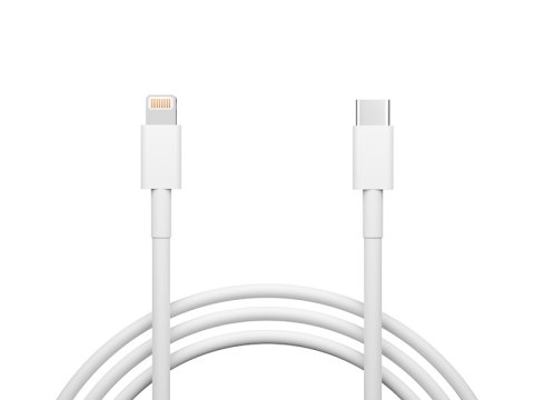 66-158# Przyłącze usb-c -iphone 1m białe woreczek