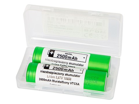 85-616# Akumulator 18650 li-ion 2szt 2600mah 3,6v sony/murata