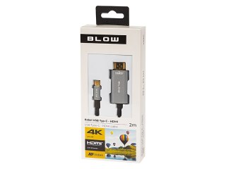 92-686# Przyłącze hdmi - usb-c 2m plecionka