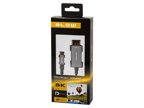 92-687# Przyłącze display port - usb-c 2m plecionka