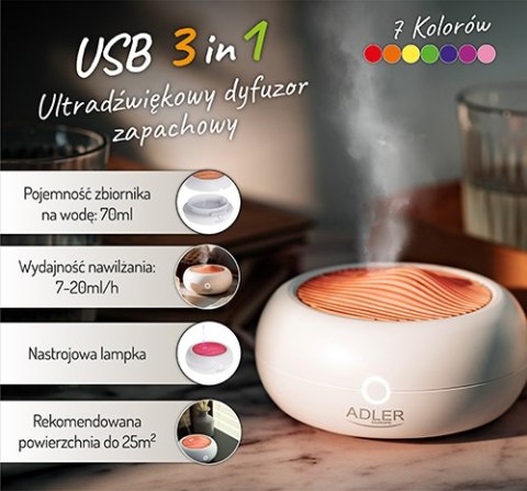 AD 7969 Ultradźwiękowy dyfuzor zapachowy usb 3w1