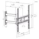 Uchwyt do telewizora Maclean, max vesa 400x400, pasuje do zakrzywionych TV, 33-70", 35kg, MC-647N