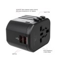 Adapter podróżny Maclean, zasilacz USB, 2xUSB 2,4A + USB-C PD 20W, Bezpiecznik 8A, Quick and Fast Charge, 200 krajów świata, MCE