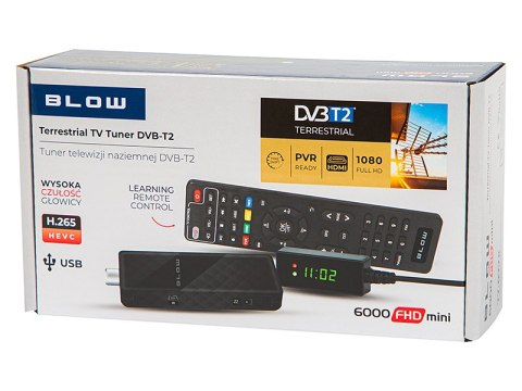 77-077# Dekoder tuner dvb-t2 blow 6000fhd mini