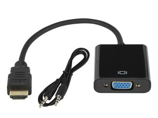 92-129# Przejście hdmi wtyk-vga gniazdo+gniazdo 3,5+kabel