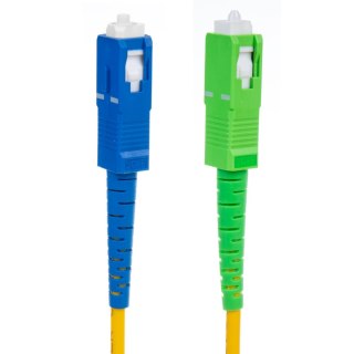 Patchcord światłowód kabel Maclean, SC/APC-SC/UPC SM 9/125 LSZH, jednomodowy, długość 15m, simplex, G657A2, MCTV-405