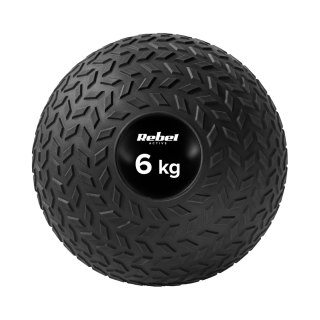 Mała piłka lekarska do ćwiczeń rehabilitacyjna Slam Ball 23cm 6kg, REBEL ACTIVE