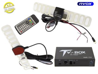 Samochodowy tuner telewizji cyfrowej dvbt/t2 hevc/h.265 usb hdmi av