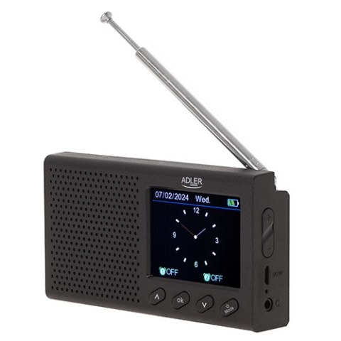 AD 1198 Radio przenośne - lcd - fm - bluetooth - zegar