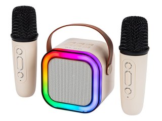 30-358# Głośnik bluetooth karaoke rgb 2 mikrofony