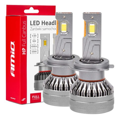 Żarówki samochodowe led seria hp full canbus h7/h18 6500k amio-03674