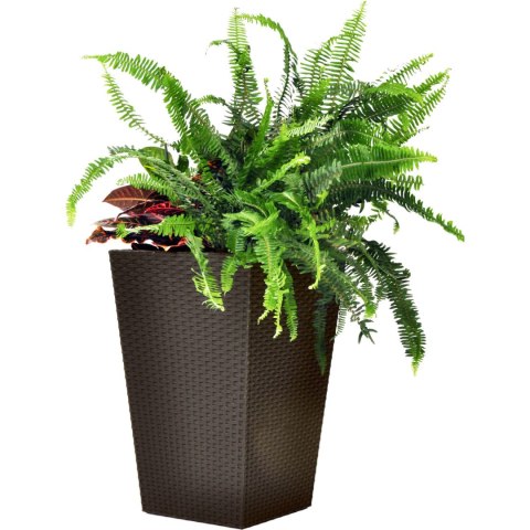 Donica prostokątna MEDIUM RATTAN PLANTER 55,4L whiskey brown