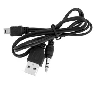 AK287 Przejściówka mini usb-usb/jack3.5