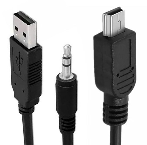 AK287 Przejściówka mini usb-usb/jack3.5