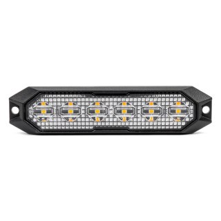 Lampa błyskowa ostrzegawcza płaska 6x3w led r65 r10 12v 24v amio-03930