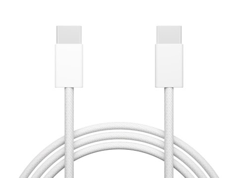 66-165# Przyłącze usb-c - usb-c 1,0m białe plecionka