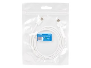 66-165# Przyłącze usb-c - usb-c 1,0m białe plecionka