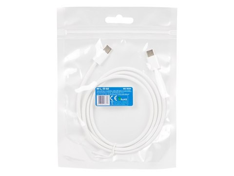 66-165# Przyłącze usb-c - usb-c 1,0m białe plecionka