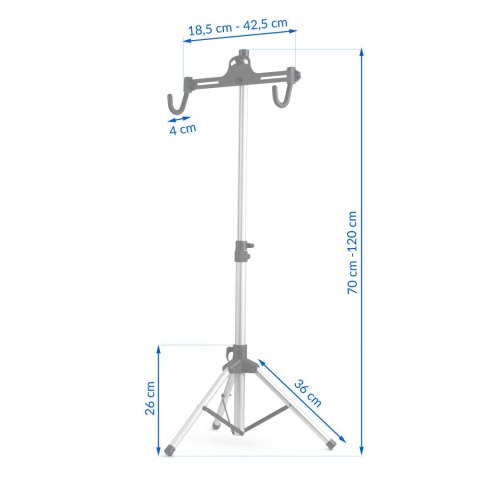 Stojak rowerowy serwisowy MB2 aluminium srebrny