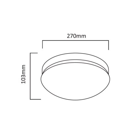 Sufitowa lampa 1xE27 z czujnikiem Maclean, czujnik mikrofalowy, klosz PMMA, max. obciążenie 25W, IP20, MCE309