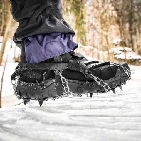 Raczki z kolcami na buty turystyczne, rozmiar XL ( 44 - 47 ) , REBEL ACTIVE