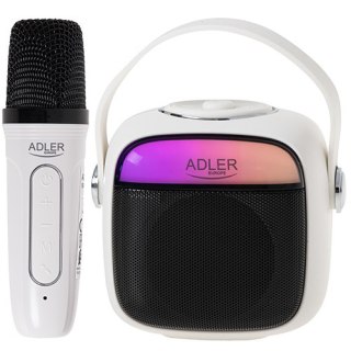 AD 1199 white Głośnik do karaoke z mikrofonem - sd/usb/aux/bluetooth