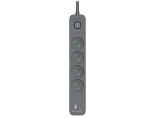 Listwa zasilająca antyprzepięciowa TRACER Power Line+ mobile ready 1.5 m (4 gniazda + 1x USB A+ 1x Type C, PD18W)