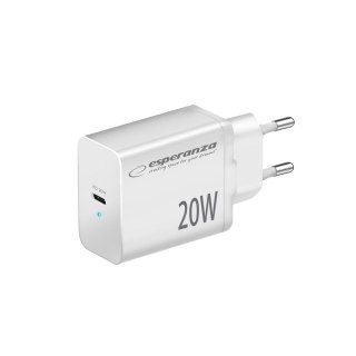 EZC104W Esperanza ładowarka sieciowa 20w usb-c pd biała