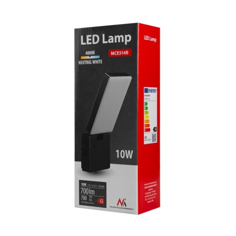 Lampa LED Maclean, kolor czarny, 10W, IP65, 700lm, barwa neutralna biała (4000K) MCE514 B