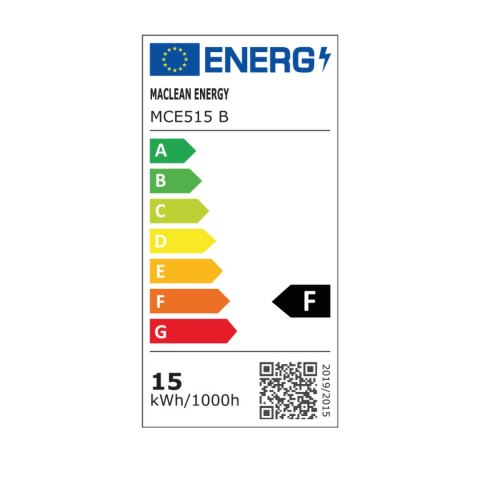 Lampa LED z czujnikiem ruchu Maclean, czujnik ruchu PIR, kolor czarny, 15W, IP65, 1600lm, barwa neutralna biała (4000K) MCE515 B