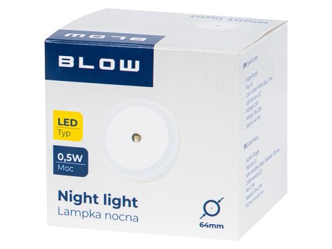 44-279# Lampka nocna led z czujnikiem zmierzchu biała