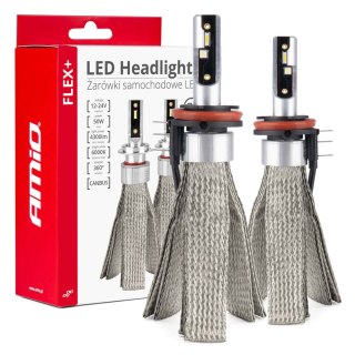 Żarówki samochodowe led seria flex+ h15 6000k 12v 24v canbus amio-03666