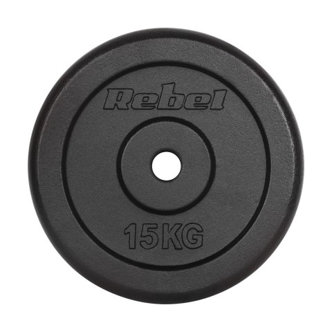 Zestaw obciążeń żeliwnych 2x15kg, otwór 31mm, talerz klasyczny, REBEL ACTIVE